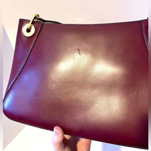 Roberta Di Camerino NWT Burgundy Leather Shoulder Purse - Picture 10 of 10
